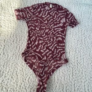 NWT - SKIMS Logo Mesh Bodysuit